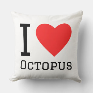 Ich liebe Oktopus Kissen