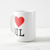 Ich liebe Öl Kaffeetasse (Vorderseite Links)