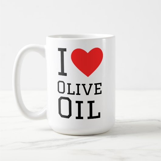 Ich liebe Öl Liebe Kaffeetasse (Links)