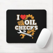 Ich liebe Ölchecks Lustiger Auto-Mechaniker Männer Mousepad (Mit Mouse)