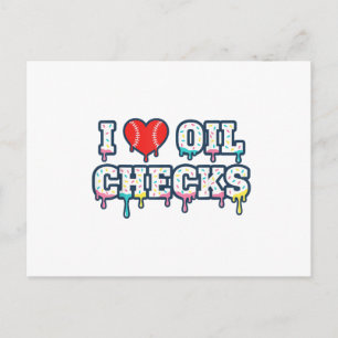 Ich liebe Ölchecks Lustiger Auto-Mechaniker Männer Postkarte