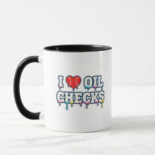 Ich liebe Ölchecks Lustiger Auto-Mechaniker Männer Tasse
