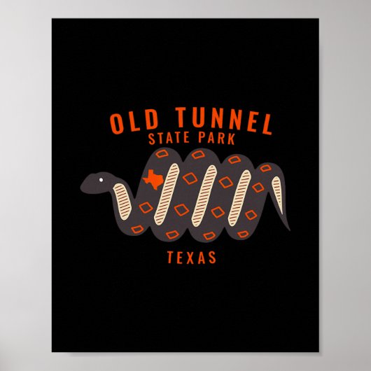 Ich liebe Old Tunnel State Park Texas Tx Schlangen Poster (Vorne)