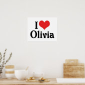 Ich liebe Olivia Poster (Küche)