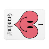 Ich Liebe Oma! Niedlich Heart Smilie Magnet (Horizontal)