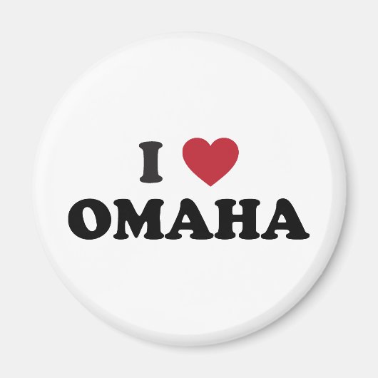 Ich liebe Omaha Nebraska Magnet (Vorne)