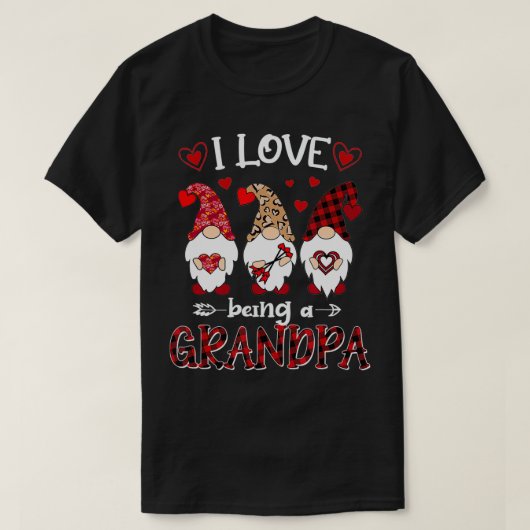 Ich Liebe, Opa Happy Valentines Day Gnome T-Shirt (Design vorne)