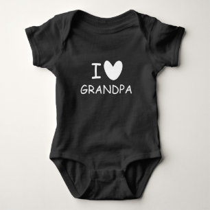 Ich liebe Opa schwarzes Babyschlafanzug für Neugeb Baby Strampler
