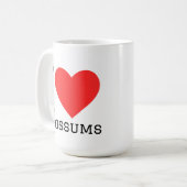 Ich liebe Opossums Kaffeetasse (Vorderseite Links)
