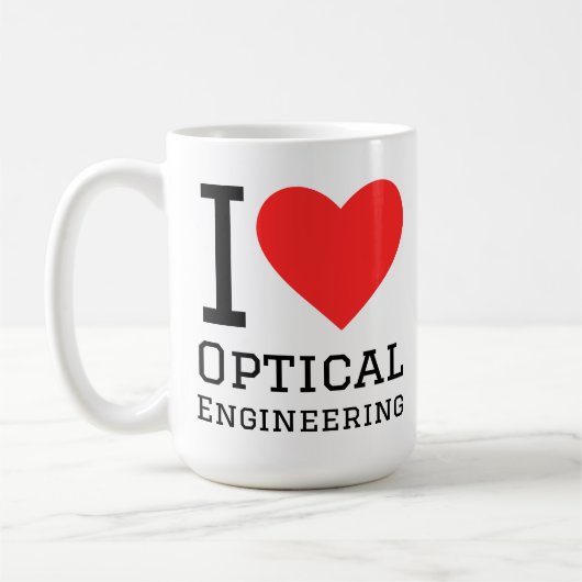 Ich liebe optische Ingenieurskunst Kaffeetasse (Links)