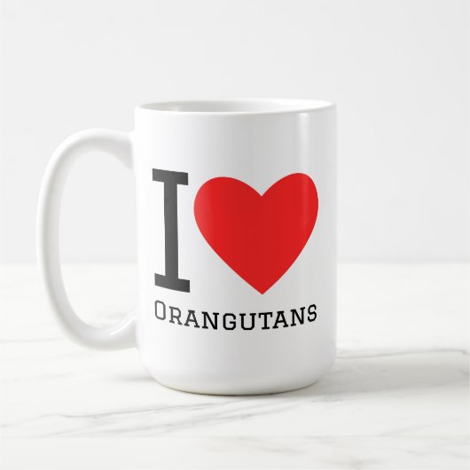 Ich liebe Orang-Utans Kaffeetasse (Links)