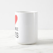 Ich liebe orange Katzen Kaffeetasse (Mittel)