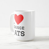 Ich liebe orange Katzen Kaffeetasse (Vorderseite Links)