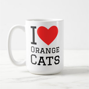 Ich liebe orange Katzen Kaffeetasse