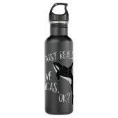 Ich Liebe Orcas, Ok Killer Whale Lover oder Edelstahlflasche (Vorderseite)