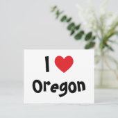 Ich liebe Oregon Postkarte (Stehend Vorderseite)