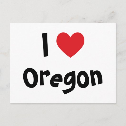 Ich liebe Oregon Postkarte (Vorderseite)
