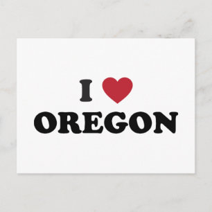Ich liebe Oregon Postkarte