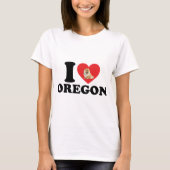 Ich Liebe Oregon und meine Chow Chow T-Shirt (Vorderseite)