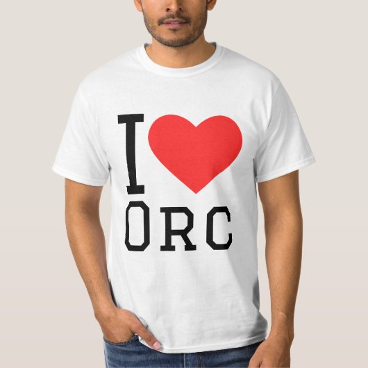 Ich liebe Orks T-Shirt (Vorderseite)