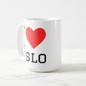 Ich liebe Oslo Kaffeetasse (Vorderseite Links)