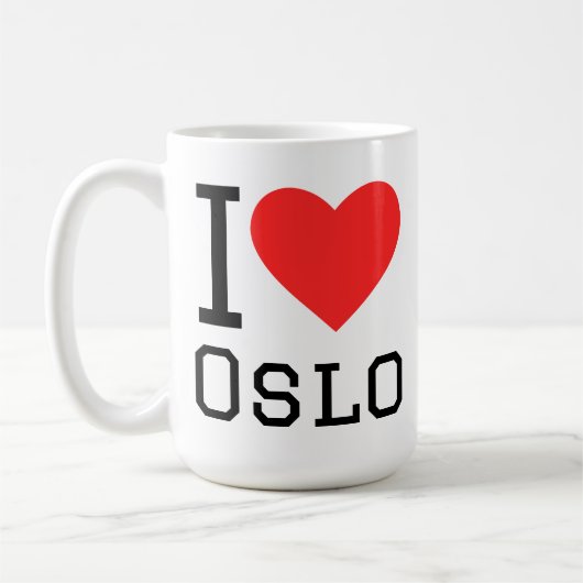 Ich liebe Oslo Kaffeetasse (Links)