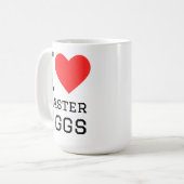 Ich liebe Ostereier Kaffeetasse (Vorderseite Links)