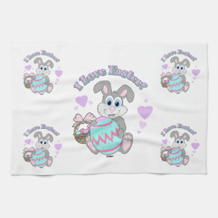 Ich Liebe Ostern! Osterhase Geschirrtuch