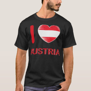 Ich Liebe Österreich Flaggen meine Zuhause Mein La T-Shirt