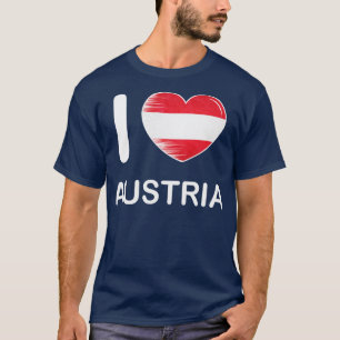 Ich Liebe Österreich Flaggen meine Zuhause Mein La T-Shirt