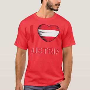 Ich Liebe Österreich Flaggen meine Zuhause Mein La T-Shirt