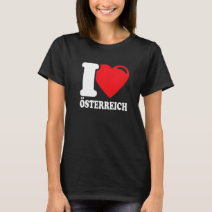 Ich liebe Österreich Heimat Österreichische Flagge T-Shirt