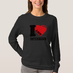 Ich liebe Österreich Heimat Österreichische Flagge T-Shirt