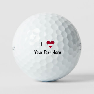 Ich liebe (Österreichische Flagge Herz) Personalis Golfball