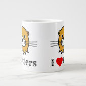 Ich Liebe Otters. Höhere Wertschätzung Jumbo-Tasse (Vorderseite)