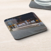 Ich Liebe Pafos unterschreiben nachts Getränkeuntersetzer (Linke Seite)