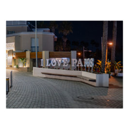 Ich Liebe Pafos unterschreiben nachts Poster