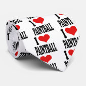 Ich liebe Paintball Krawatte (Gerollt)