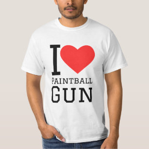 Ich liebe Paintballwaffe T-Shirt