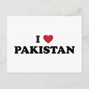 Ich liebe Pakistan Postkarte