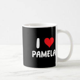 Ich liebe Pamela - Herz - Name Kaffeetasse