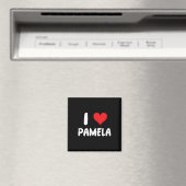 Ich liebe Pamela - Herz - Name Magnet (In Situ (Geschirrspüler))