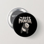 Ich liebe Panda ASL-Handgeste Gehörloser Hörverlus Button (Vorne & Hinten)