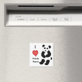 Ich liebe Panda Bären Magnet (In Situ (Geschirrspüler))