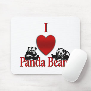 Ich Liebe Panda Bären Spaß Mousepad