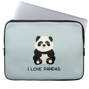 Ich liebe Pandas Laptopschutzhülle