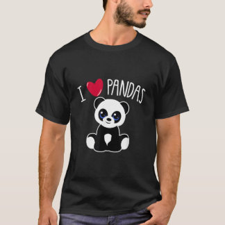 Ich liebe Pandas Panda Zitat Er T-Shirt