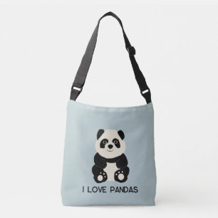 Ich liebe Pandas Tragetaschen Mit Langen Trägern