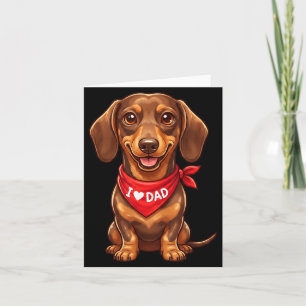 Ich liebe Papa Dachshund Liebhaber Hund Vatertag Karte