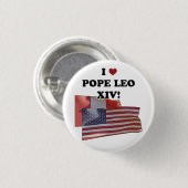 Ich Liebe Papst Leo XIV! Button (Vorne & Hinten)
